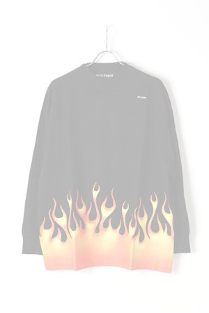 画像1:   Palm Angels パームエンジェルス BURNING LOGO OVER TEE L/S{PMAB018R20413017-1088-BJS}