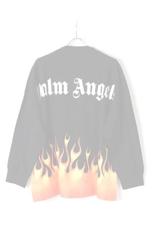 画像4:   Palm Angels パームエンジェルス BURNING LOGO OVER TEE L/S{PMAB018R20413017-1088-BJS}
