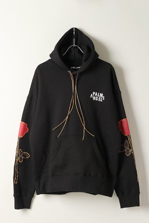 画像1: Palm Angels パームエンジェルス SIDE ROSES HOODY BLACK RED{PMBB058E20FLE011-1025-BJA}