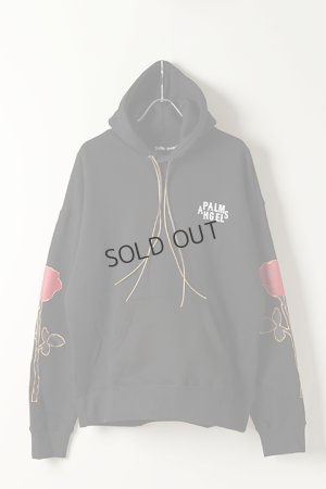 画像1: {SOLD}Palm Angels パームエンジェルス SIDE ROSES HOODY BLACK RED{PMBB058E20FLE011-1025-BJA}