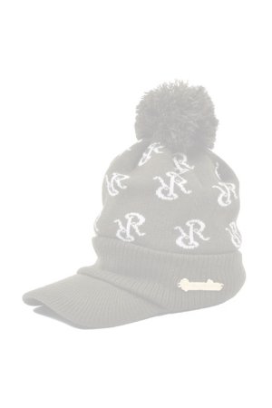 画像1:  {SOLD} レザレクション｜Resurrection RRロゴポンポンニットバイザーキャップ{-BDA}
