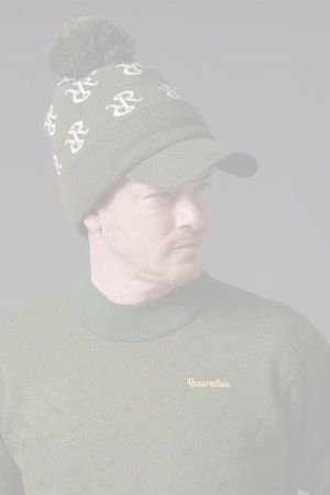 画像4:  {SOLD} レザレクション｜Resurrection RRロゴポンポンニットバイザーキャップ{-BDA}