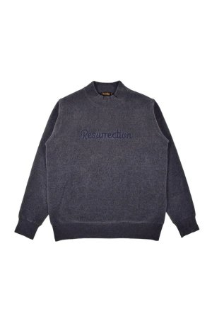 画像1: レザレクション｜Resurrection メンズ エアシャットモールヤーンハイネックニット{-BEA}