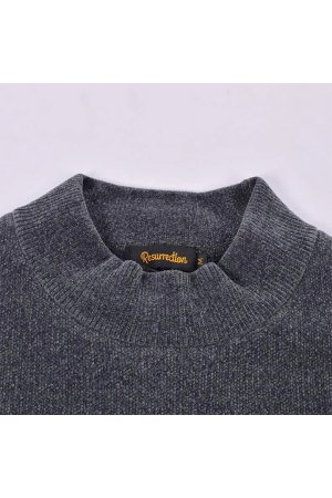 画像6: レザレクション｜Resurrection メンズ エアシャットモールヤーンハイネックニット{-BEA}