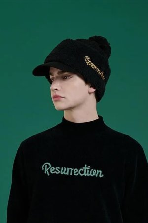 画像2: レザレクション｜Resurrection バイザーニットキャップ(ネックウォーマー付き){-BEA}