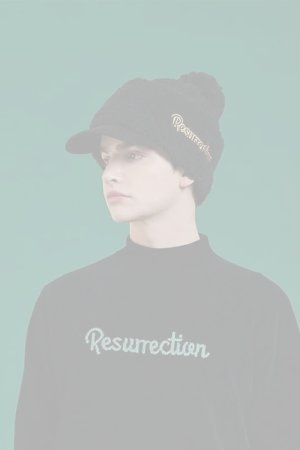 画像2:   レザレクション｜Resurrection バイザーニットキャップ(ネックウォーマー付き){-BEA}