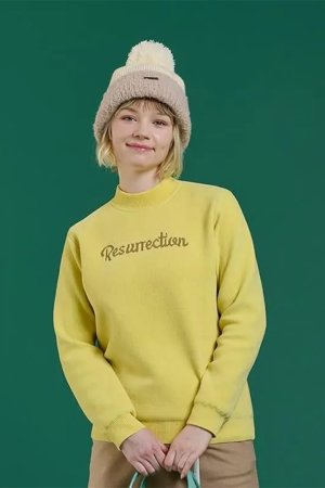 画像3: レザレクション｜Resurrection 2トーンポンポンニットキャップ{-BEA}