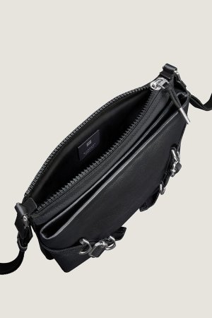 画像5: GIVENCHY ジバンシィ Voyou Skinny Crossbody bag in grained leather and nylon{E-}{-BFS}