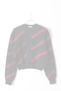   BALENCIAGA バレンシアガ ジャカードロゴクルーネック（レディース）{-AHA}
