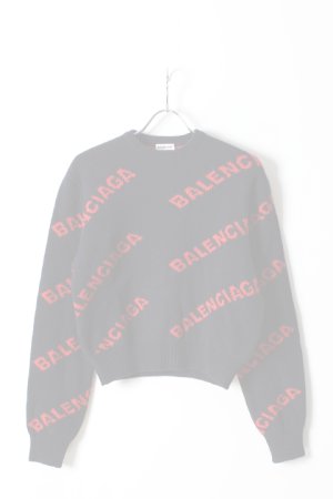 画像1:   BALENCIAGA バレンシアガ ジャカードロゴクルーネック（レディース）{-AHA}