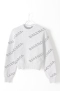   BALENCIAGA バレンシアガ ジャカードロゴクルーネック（レディース）{-AHA}