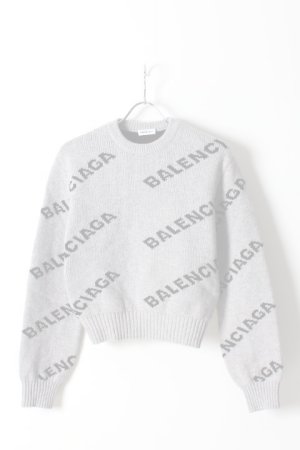 画像1:   BALENCIAGA バレンシアガ ジャカードロゴクルーネック（レディース）{-AHA}