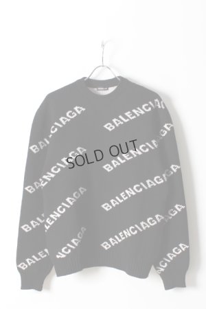 画像1: {SOLD}BALENCIAGA バレンシアガ ジャカードロゴクルーネック{-AHA}