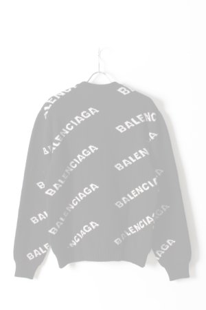 画像2:   BALENCIAGA バレンシアガ ジャカードロゴクルーネック{-AHA}