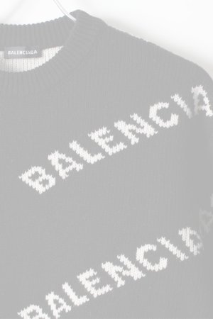 画像3:   BALENCIAGA バレンシアガ ジャカードロゴクルーネック{-AHA}