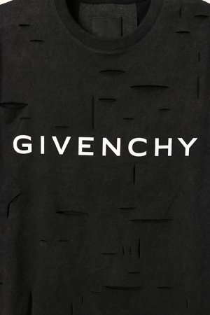 画像2: 【 30%OFF セール121,000円→84,700円】 GIVENCHY ジバンシィ 2 LAYERS CLASSIC FIT HOLE T-SHIRT{-BCS}