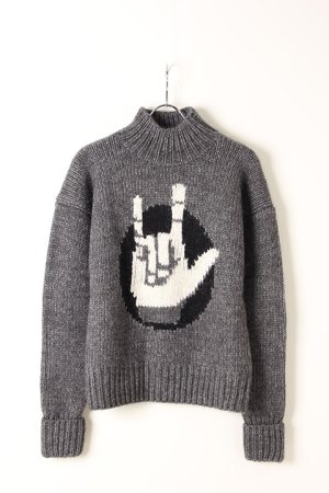 画像1: Neil Barrett ニールバレット PUNKED "I LOVE YOU" WOOL KNIT{BMA999-M623-1428-AIA}