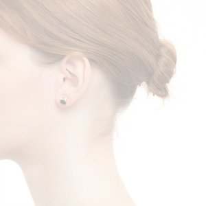 画像2:   Hirotaka ヒロタカ Bird Of Paradise Stud Pierce with Onyx & White Topaz{-BJA}
