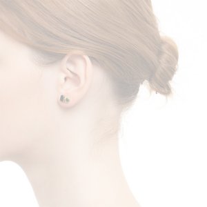 画像2:   Hirotaka ヒロタカ Bird Of Paradise Stud Pierce with Onyx & Chrome Diopside{-BJA}