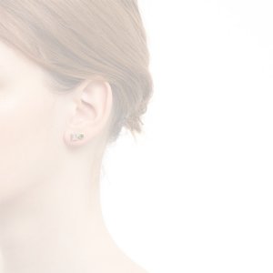 画像5:   Hirotaka ヒロタカ Bird Of Paradise Stud Pierce with White Topaz & Chrome Diopsid{-BJA}
