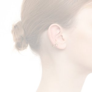 画像2:  {SOLD} Hirotaka ヒロタカ Bird Of Paradise Ear Cuff with White Topaz{-BJA}