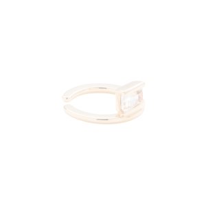 画像4:  {SOLD} Hirotaka ヒロタカ Bird Of Paradise Ear Cuff with White Topaz{-BJA}