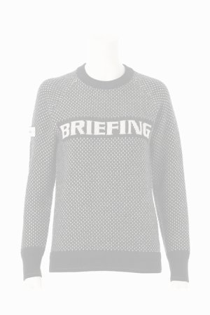 画像1:   ブリーフィング ゴルフ BRIEFING WOMEN'S MERINO WOOL LOGO CREWNECK KNIT{-BDA}