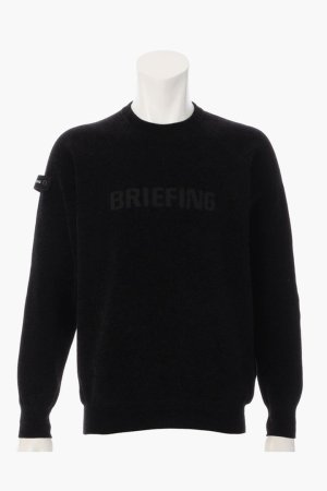 画像1: ブリーフィング ゴルフ BRIEFING MEN’S MOLE YARN LOGO CREWNECK KNIT{-BEA}