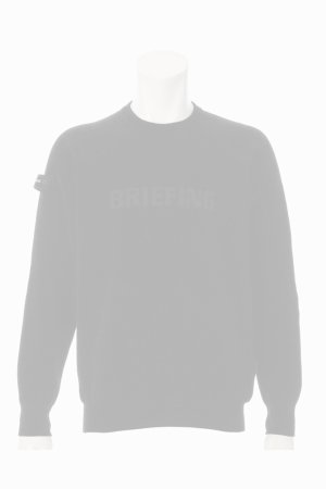 画像1: ブリーフィング ゴルフ BRIEFING MEN’S MOLE YARN LOGO CREWNECK KNIT{-BEA}
