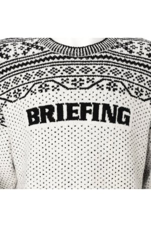 画像4: ブリーフィング ゴルフ BRIEFING HOL MEN’S FAIR ISLE CREWNECK KNIT{-BEA}
