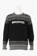 【12/10迄 10%OFF セール36,300円→32,670円】 ブリーフィング ゴルフ BRIEFING HOL MEN’S FAIR ISLE CREWNECK KNIT{-BEA}