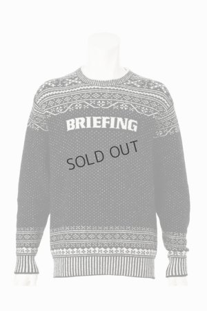 画像1: ブリーフィング ゴルフ BRIEFING HOL MEN’S FAIR ISLE CREWNECK KNIT{-BEA}