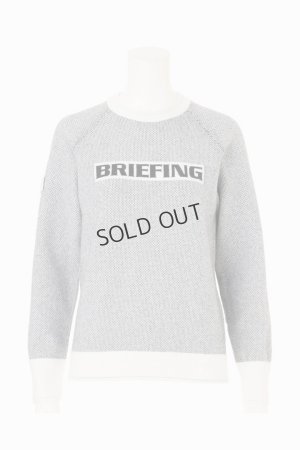 画像1: {SOLD}ブリーフィング ゴルフ BRIEFING WOMEN’S BIRDS EYE LOGO CREWNECK KNIT{-BEA}