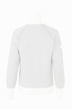 画像2:  {SOLD} ブリーフィング ゴルフ BRIEFING WOMEN’S BIRDS EYE LOGO CREWNECK KNIT{-BEA}
