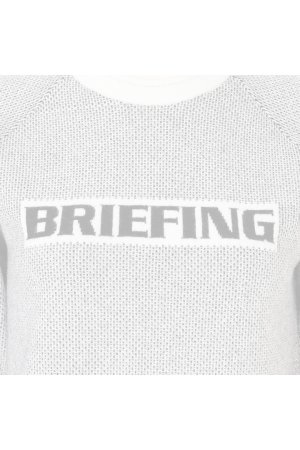 画像4:  {SOLD} ブリーフィング ゴルフ BRIEFING WOMEN’S BIRDS EYE LOGO CREWNECK KNIT{-BEA}