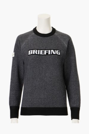 画像1: ブリーフィング ゴルフ BRIEFING WOMEN’S BIRDS EYE LOGO CREWNECK KNIT{-BEA}