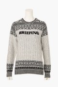 ブリーフィング ゴルフ BRIEFING HOL WOMEN’S FAIR ISLE CREWNECK KNIT{-BEA}