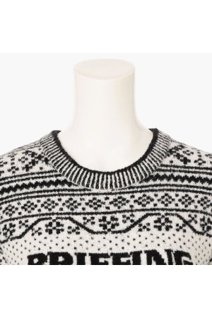 画像3: ブリーフィング ゴルフ BRIEFING HOL WOMEN’S FAIR ISLE CREWNECK KNIT{-BEA}