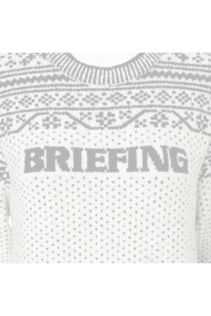 画像4:   ブリーフィング ゴルフ BRIEFING HOL WOMEN’S FAIR ISLE CREWNECK KNIT{-BEA}
