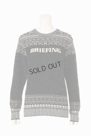 画像1: {SOLD}ブリーフィング ゴルフ BRIEFING HOL WOMEN’S FAIR ISLE CREWNECK KNIT{-BEA}