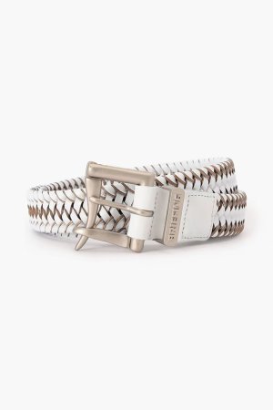 画像1: ブリーフィング ゴルフ BRIEFING MEN'S FIREMAN BUCKLE LEATHER MESH BELT{-BFS}