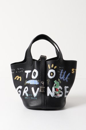 画像1: guernika ゲルニカ Cube Bag / size S / Black{GR-CB-3-BEA}