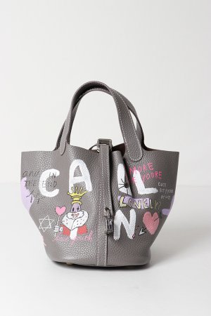 画像1: guernika ゲルニカ Cube Bag / size S / Gray{E-}{GR-CB-3-BFS}