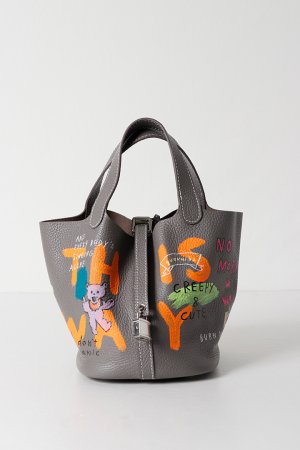 画像1: guernika ゲルニカ Cube Bag / size S / Gray{E-}{GR-CB-3-BFS}