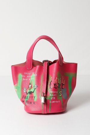 画像1: guernika ゲルニカ Cube Bag / size S / Vivid Pink{E-}{GR-CB-3-BFS}