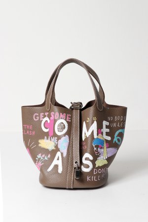 画像1: guernika ゲルニカ Cube Bag / size S / Brown{E-}{GR-CB-3-BFS}