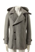  【ポイント10倍】 VADEL バデル cashmere melton vintage hooded pea coat{-AEA}