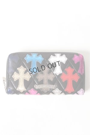 画像1: {SOLD}CHROME HEARTS クロムハーツ キルティング セメタリークロスパッチ ウォレット(A){-AHA}