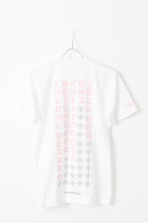 画像1:   CHROME HEARTS クロムハーツ Pink Script Tee {-AIS}  :CH-1903-C-WHT 