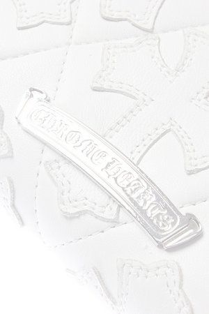 画像4:   CHROME HEARTS クロムハーツ クロスパッチセメタリーキルテッドレザーラウンドファスナーロングウォレット {CH-201602-03-WHT-AFS}  :CH-201602-03-W-F 
